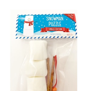 Build a Snowman Kit Puzzle Gift Winter HolidayGifts White