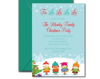 Christmas Caroling Invitation, Printable Caroling Party Invitations