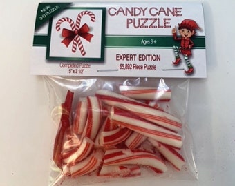 Christmas Candy Cane Puzzle Gag Gift, White Elephant Gifts, Candy Cane Puzzle Stocking Stuffer