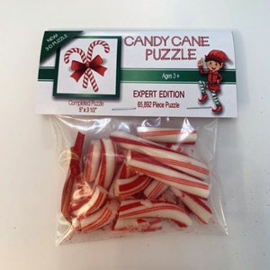 Christmas Candy Cane Puzzle Gag Gift, White Elephant Gifts, Candy Cane Puzzle Stocking Stuffer