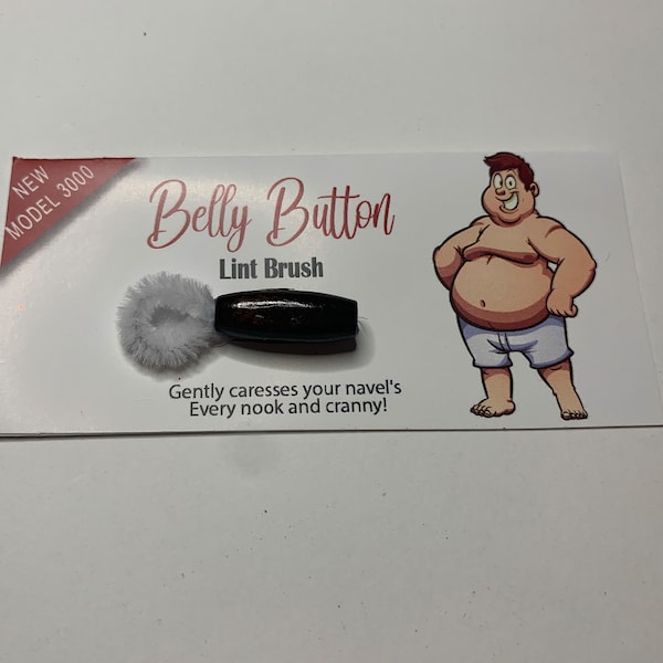 Belly Button Lint Brush Gag Gift, Fathers Day