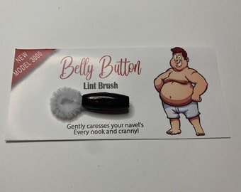 Belly Button Lint Brush Gag Gift, Fathers Day