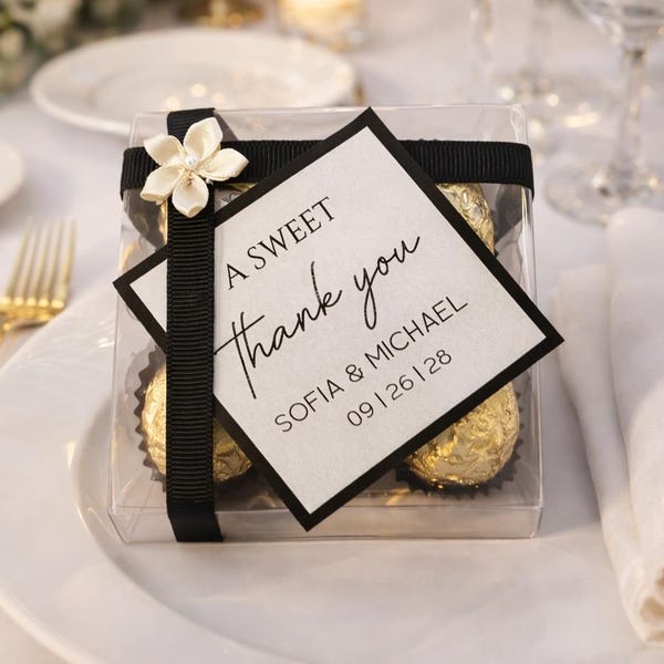 Luxury Ferrero Rocher Wedding Favor, Ferrero Rocher Favor Box, Chocolate Wedding Favor, Personalized Wedding Guest Favor