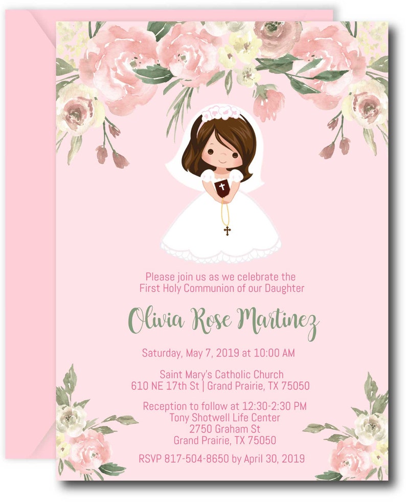Matching First Communion Invitations