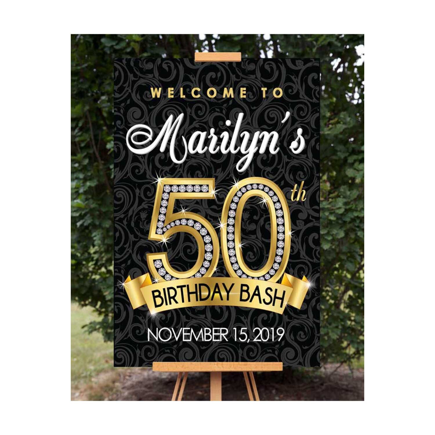 Templates Paper &amp; Party Supplies Editable Birthday Welcome Sign ...