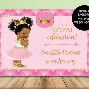 Matching Royal Princess Baby Shower Backdrop