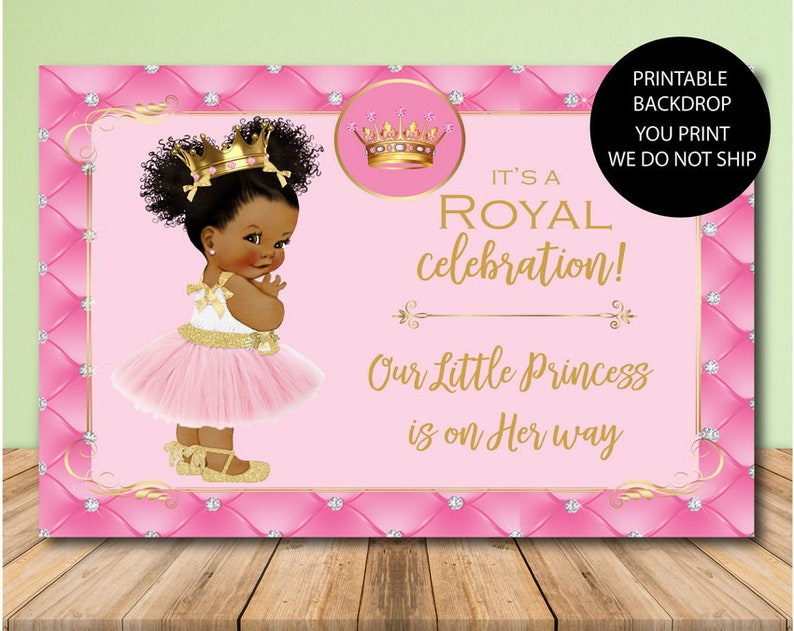 Matching Royal Princess Baby Shower Backdrop
