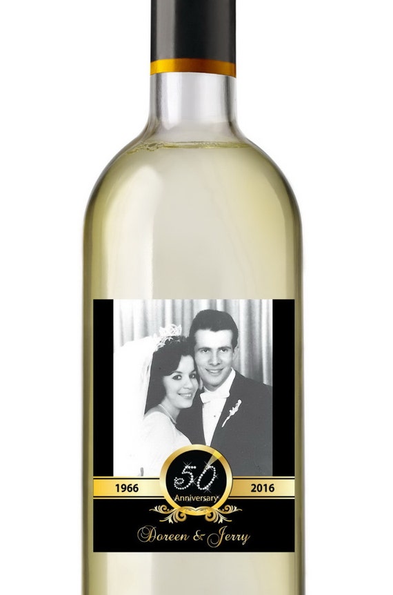 50th Anniversary Wine Labels • Personalized Photo Anniversary Wine Label Il_570xn