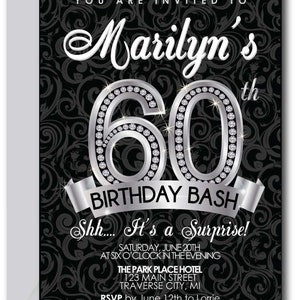 Matching 60th Birthday Invitation