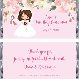 Matching First Communion Candy Wrappers