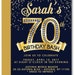 70th Birthday Favor Tags, 70th Birthday Thank You Tags Printable, 70th ...