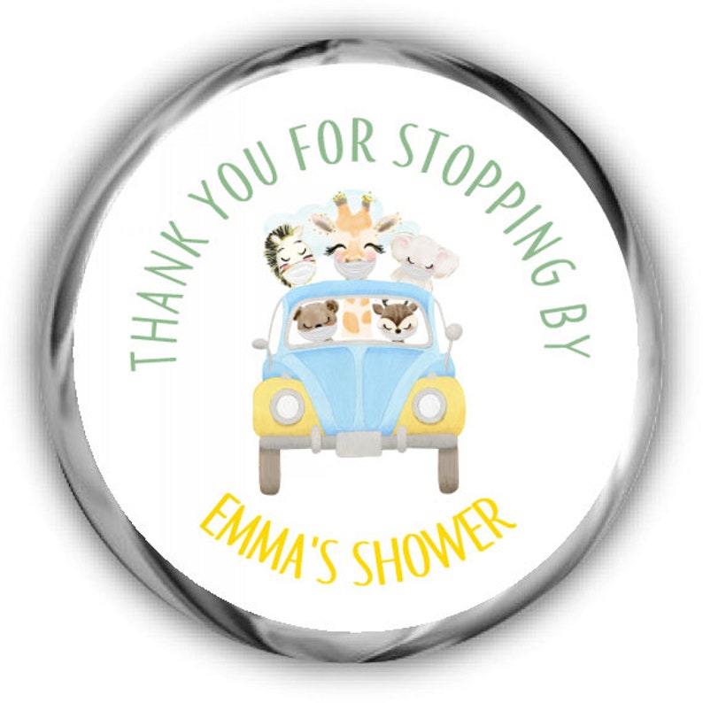 Printed Drive by Baby Shower Stickers Drive Through Shower Etsy