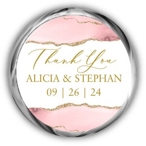 Matching Blush and Gold Stickers