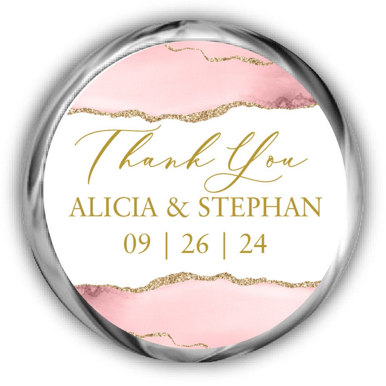Matching Blush and Gold Stickers