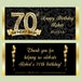 70th Birthday Favor Tags, 70th Birthday Thank You Tags Printable, 70th ...