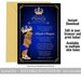 Prince Baby Shower Invitation, Prince Baby Shower Invites, Royal Baby Shower Invitation Template, Blue and Gold Invitations