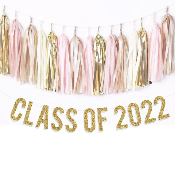 Graduation Banner, Class of 2022 Banner, Glitter Graduation Garland, Glitter Graduation Banner, Class of 2022 Bunting Il_570xn