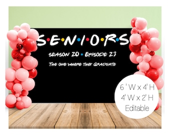 Friends Graduation Backdrop, Friends Graduation Printable, Instant Access