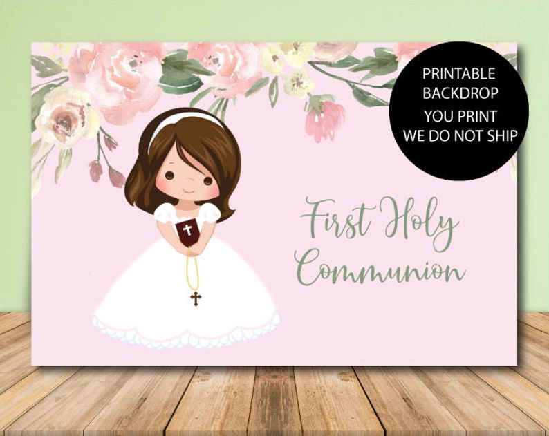 Matching First Communion Back Drop