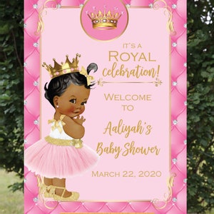 Royal Princess Baby Shower Welcome Sign
