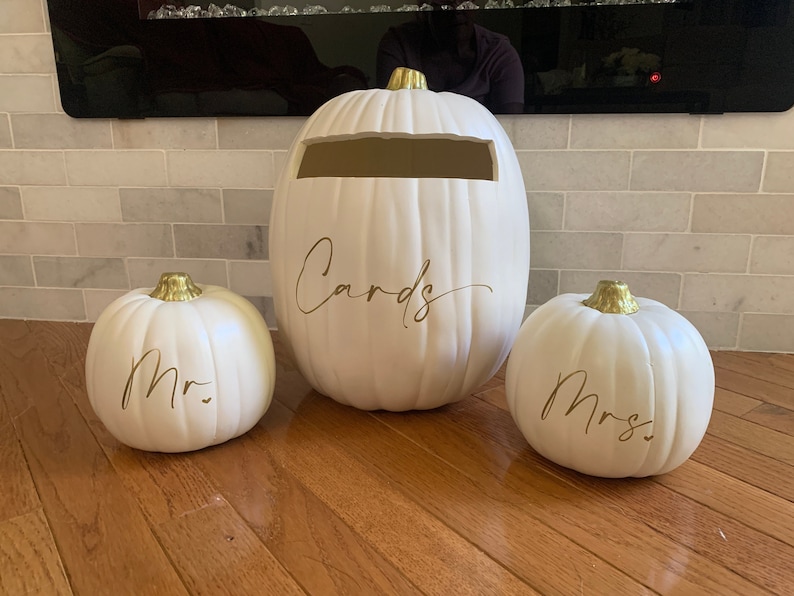 Fall Card Box Wedding Décor Pumpkin Wedding Card Box Etsy