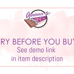 Try before you buy, link in item description