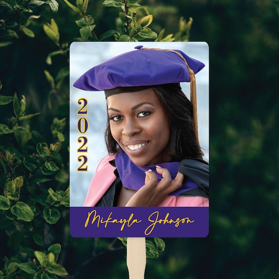 Photo Graduation Fans, Class of 2022 Fan, Custom College or High School Fan, Printed by Announce