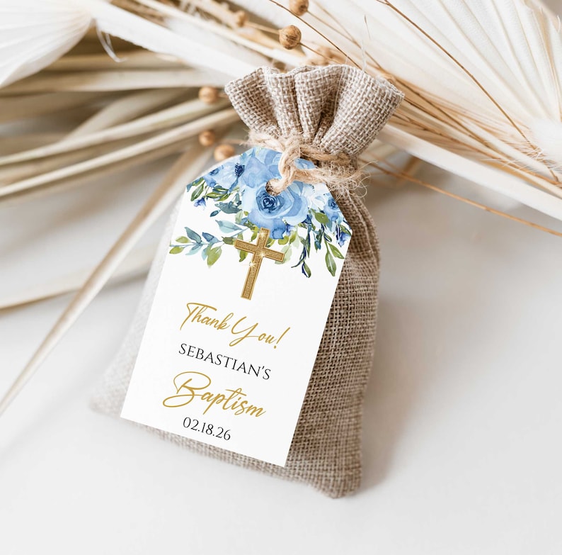 Christening Tags Template