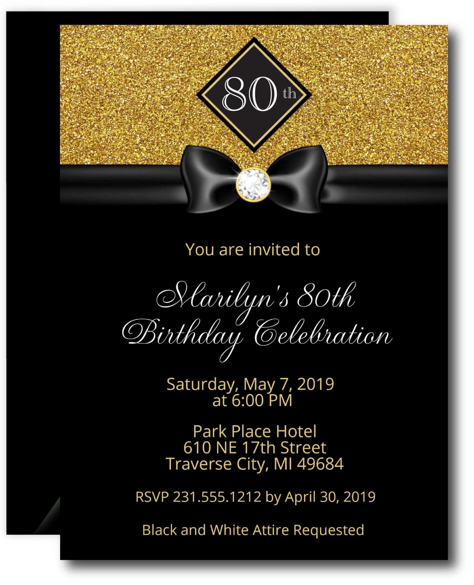 Formal Birthday Invitation Template Birthday Invitation | Etsy