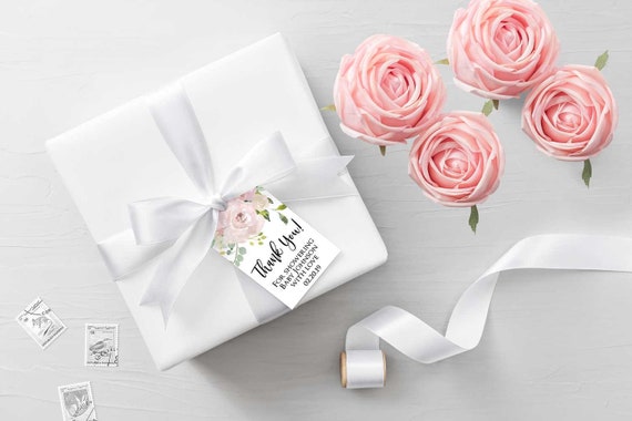Editable Floral Baby Shower Thank You Tags, Instant Download Il_570xn