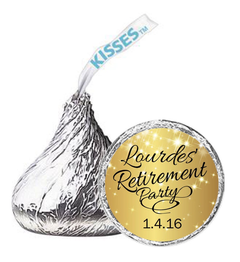 Matching Gold Retirement Stickers