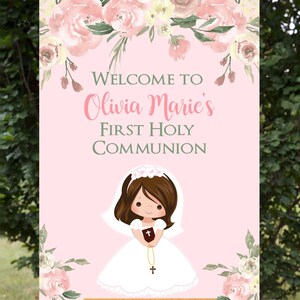 Matching First Communion Welcome Sign