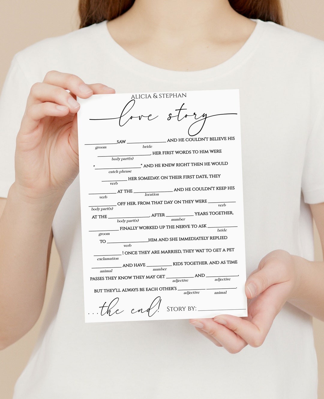 Editable Mad Libs Bridal Shower Game, Mad Libs Game Printable Template ...