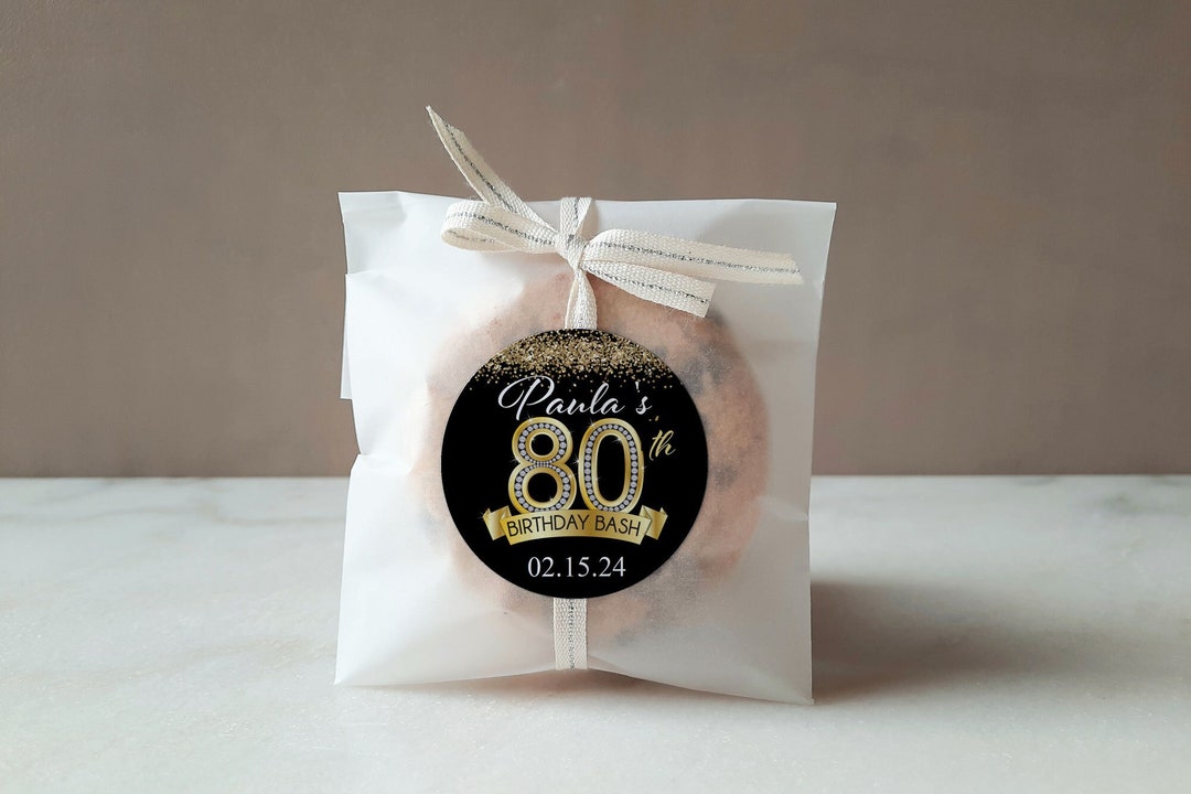 Diamond 80th Birthday Hershey Kisses Stickers - Personalized Birthday ...