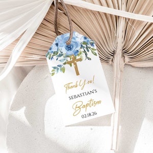Gold Cross First Communion Tags