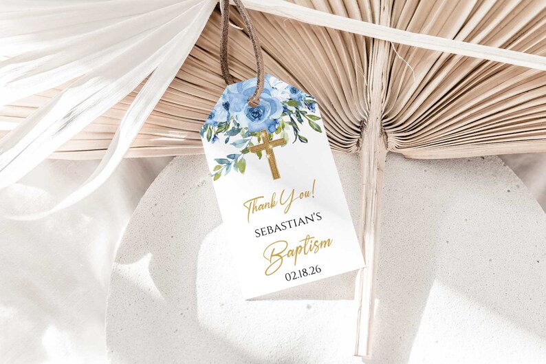 Gold Cross First Communion Tags