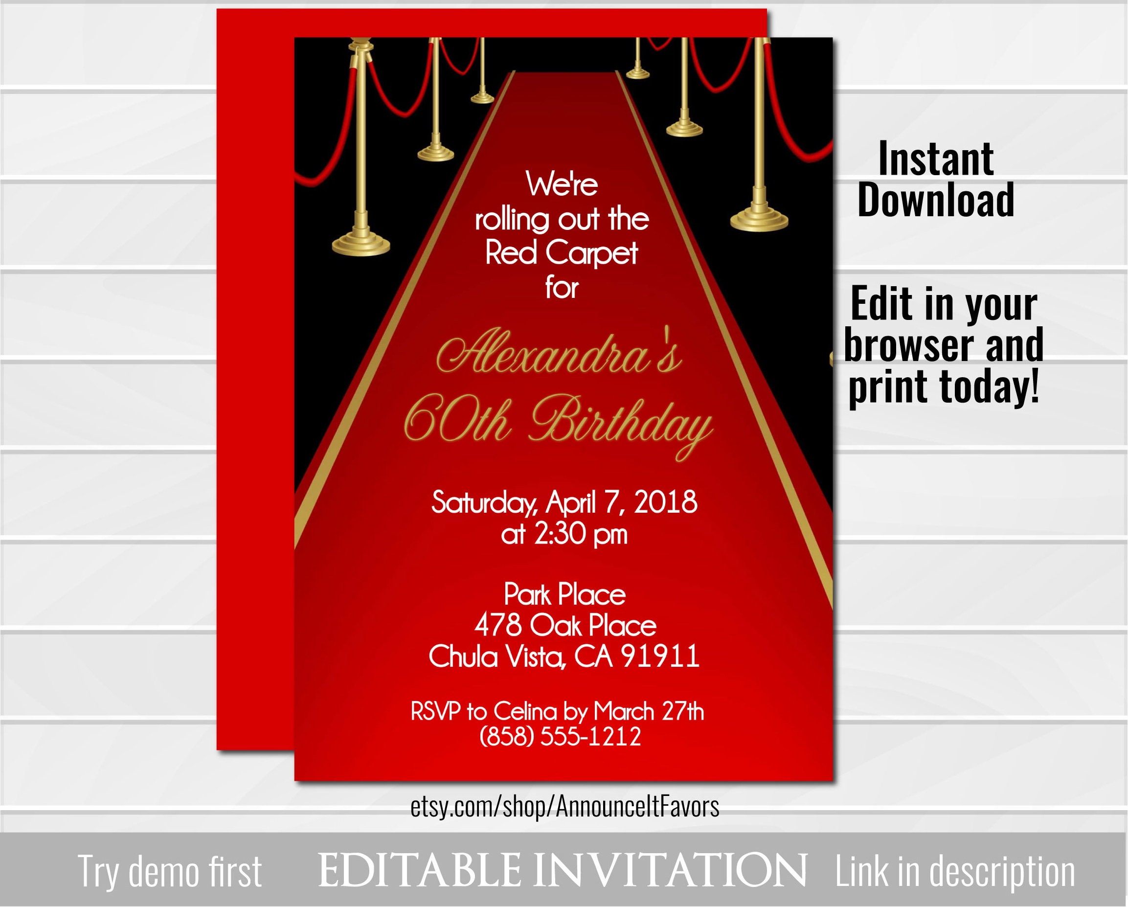 Red Carpet Film Movie Cinema Night Personalized Childrens Birthday Party Thank You Cards Red Carpet Film Movie Cinema Night Personalized Childrens Birthday Party Thank You Cards