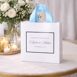 Wedding Welcome Bags Hotel Welcome Gift Bags Elegant Personalized with Names for Guests image 8