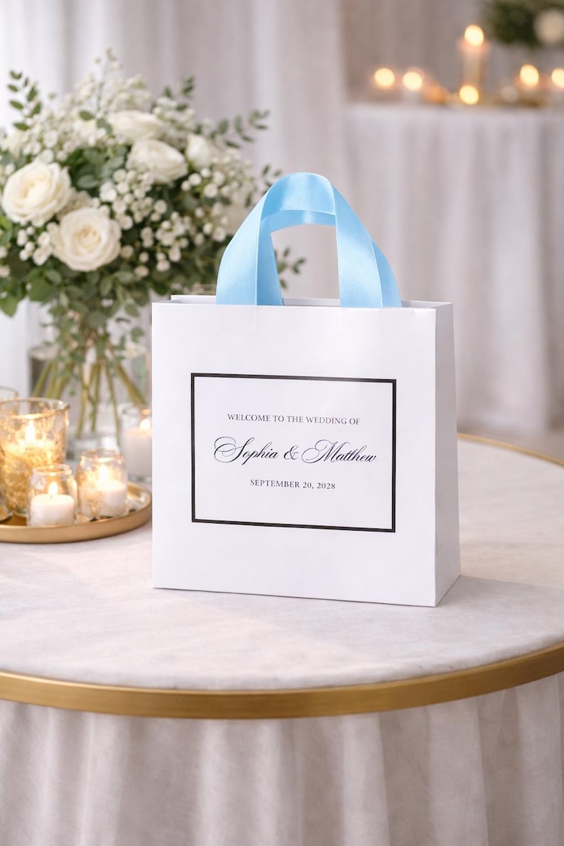 Wedding Welcome Bags Hotel Welcome Gift Bags Elegant Personalized with Names for Guests image 8
