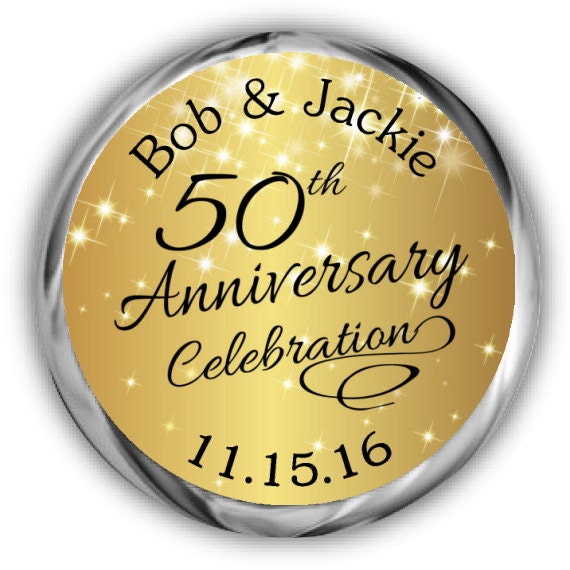 50th Anniversary Stickers Personalized Anniversary Labels - Etsy