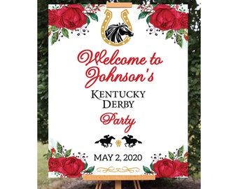 Kentucky Derby Welcome Sign, Printable, Instant Download