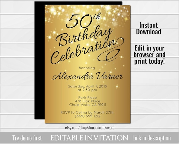 50th-birthday-invitation-template-elegant-birthday-invitation-printable-instant-download