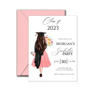 Matching Modern Graduation Invitations