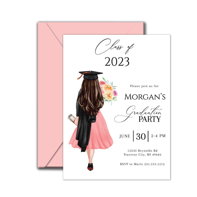 Matching Modern Graduation Invitations