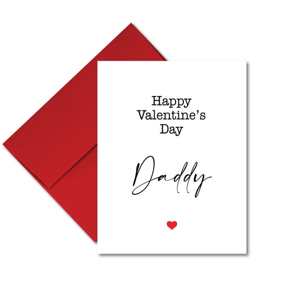 Daddy Valentine's Day Card from Child, Valentine's Card from Daughter, Valentine's Day Card for Dad, Valentine's Day Gift for him from Son Il_570xn