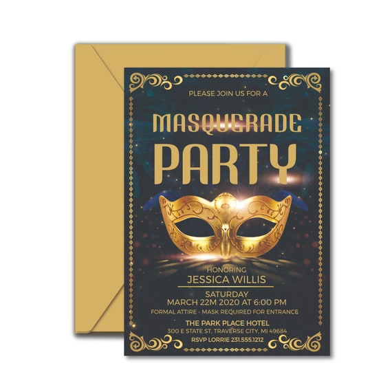 mardi gras invitation sweet 16