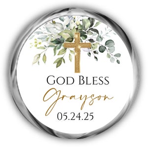 Matching Greenery Communion Stickers