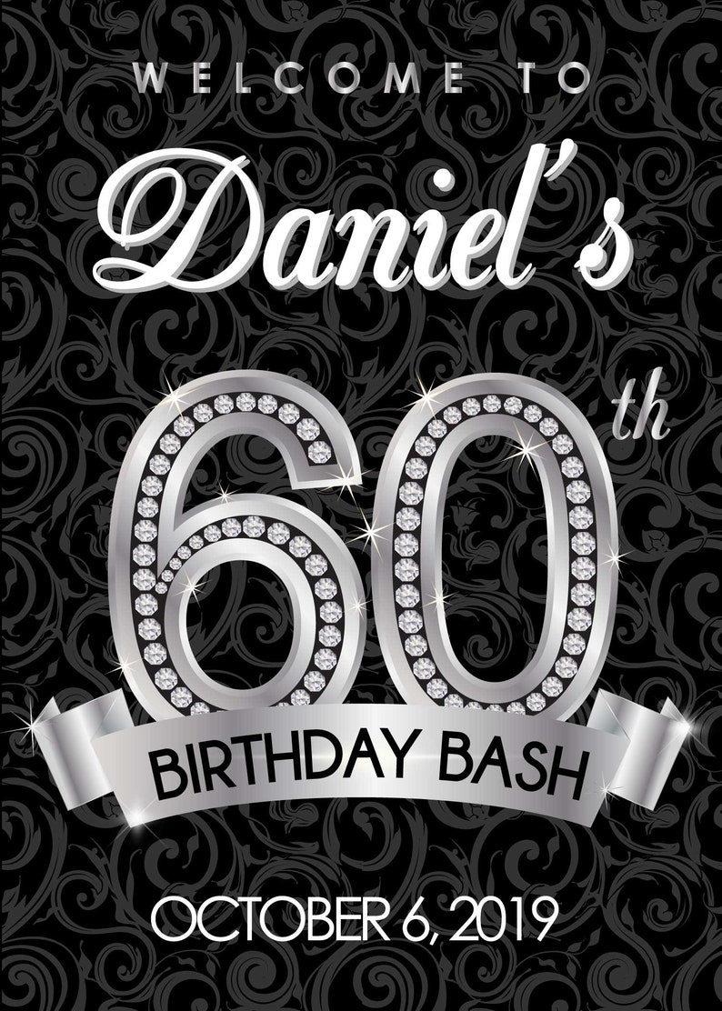 Matching 60th Birthday Welcome Sign