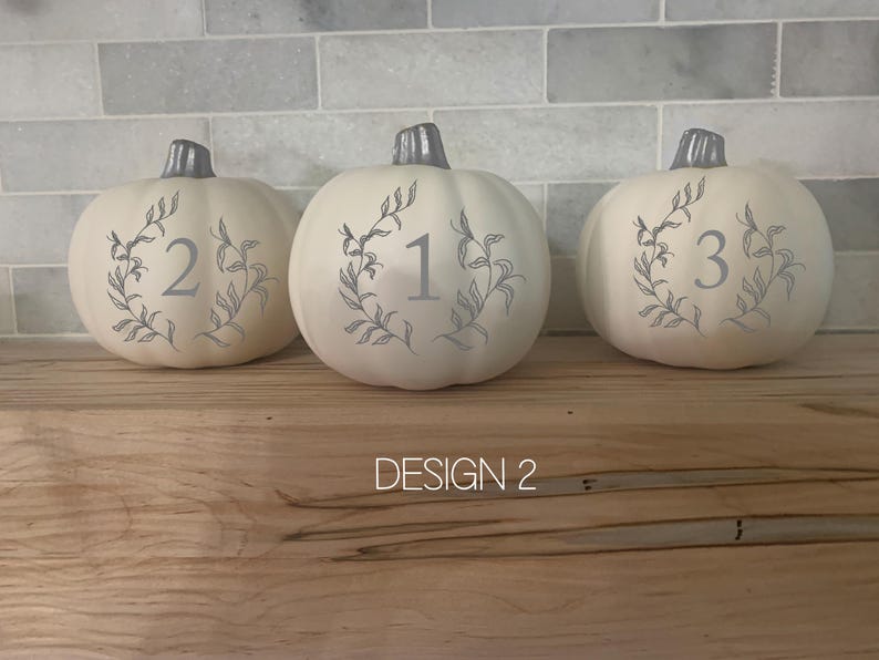 Pumpkin Table Numbers, Silver
