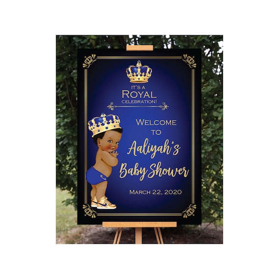 Royal Prince Baby Shower Welcome Sign, Printable Birthday Welcome Sign Il_570xn